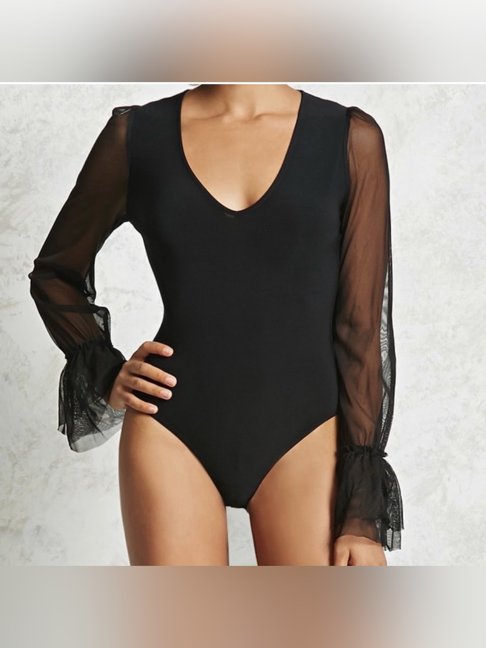 Forever 21 Plus Whimsigoth Vampire Steampunk Grunge Alt Mesh Bodysuit Black 2X